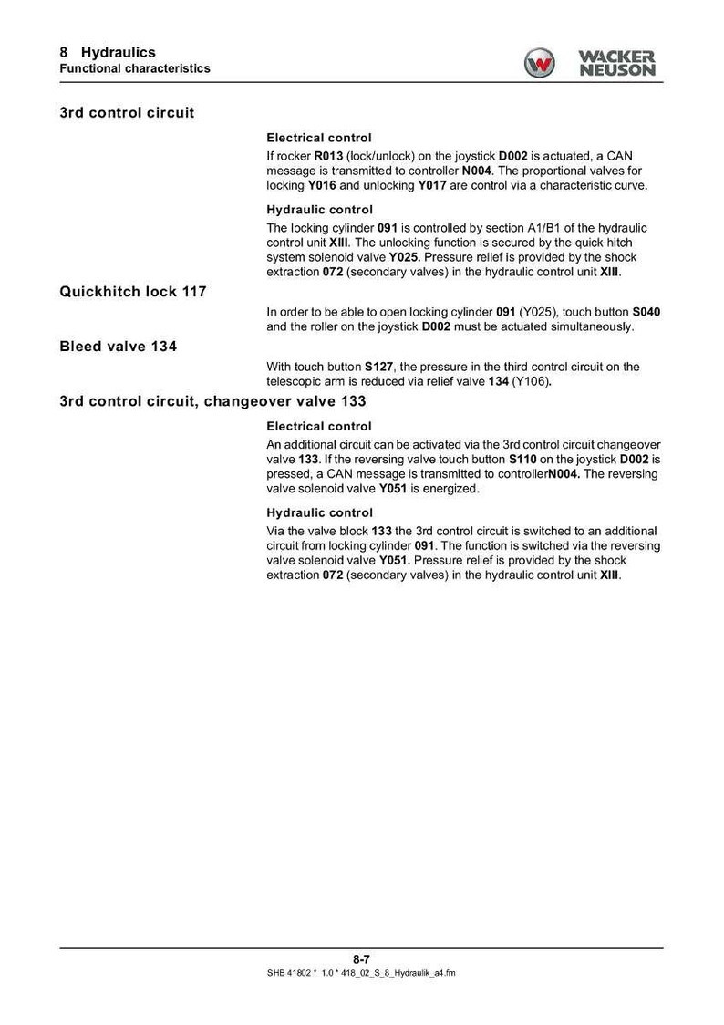 Wacker neuson kramer Th627-verreikersysteemhandleiding pdf | Technische documentatie | Direct downloaden afbeelding 4