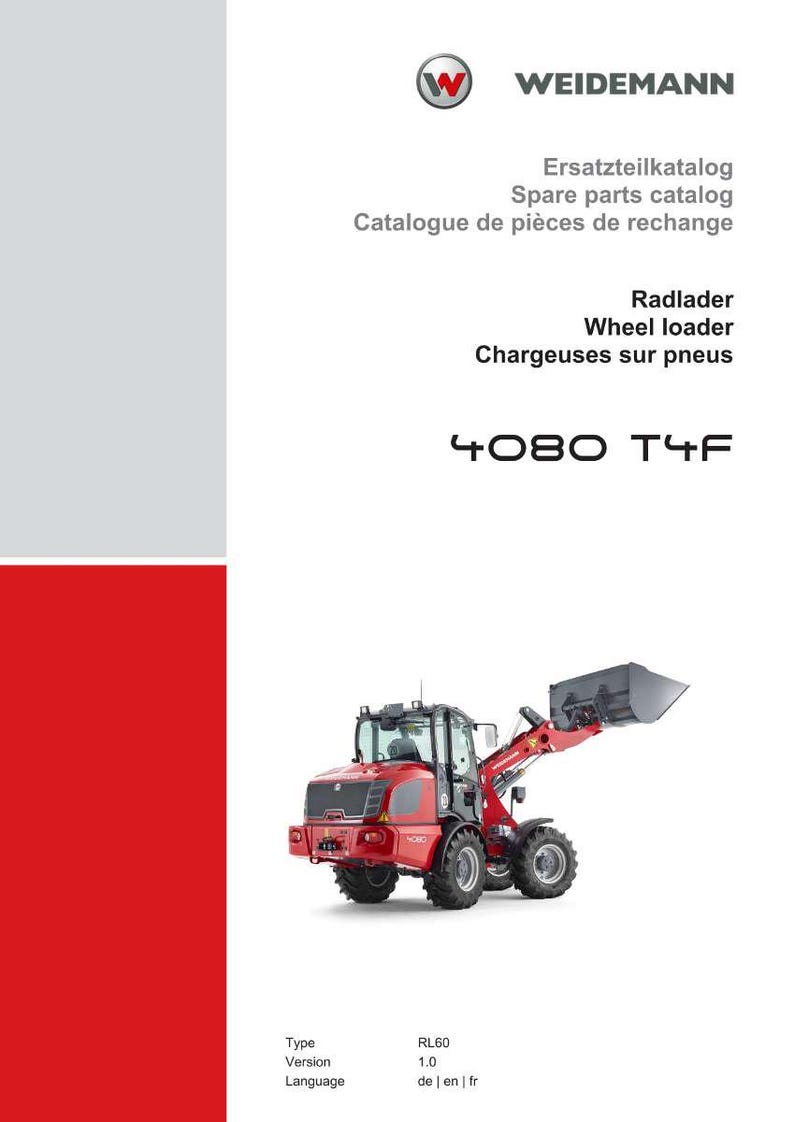 Weidemann 4080 T4f Wheel loader Parts Manual PDF | Illustrated Catalog | Instant Download image 2