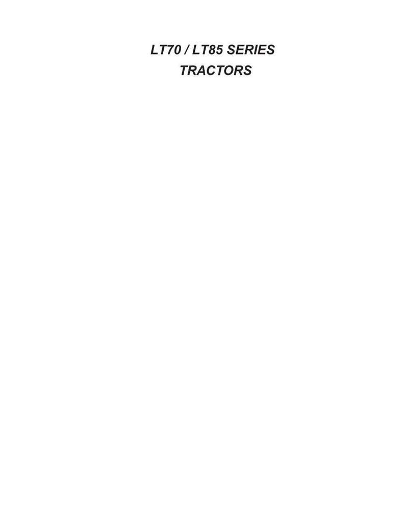 May include: White background with the text "LT70 / LT85 SERIES TRACTORS" in black, sans-serif font. The text is centered and appears to be a product description or a label for a series of tractors.
