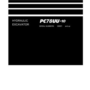 Komatsu PC78UU-10 hydraulisk grävmaskin servicemanual PDF bild 3