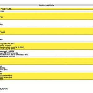 May include: A page from a Weidemann 1360 parts list, featuring a table of contents with German, English, French, and Spanish terms. The document has yellow highlighted sections and a Weidemann logo.