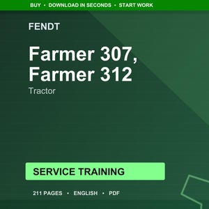 Fendt Farmer 307 312 Tractor Service Training Manual PDF | Training Guide | Instant Download image 1