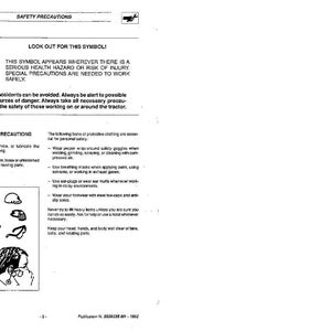 Op de afbeelding: Een zwart-wit pagina met veiligheidsinstructies. Het bevat een waarschuwingssymbool en tekst over gezondheidsrisico's. De pagina somt persoonlijke veiligheidsmaatregelen en richtlijnen voor beschermende kleding op.