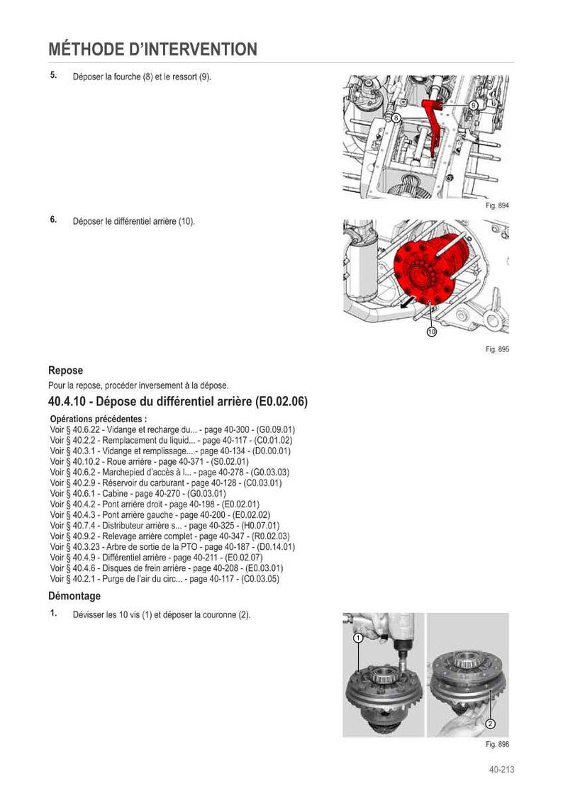 Puede incluir: Diagrama t&eacute;cnico con instrucciones para la reparaci&oacute;n de autom&oacute;viles. Incluye ilustraciones de componentes mec&aacute;nicos, diagramas y texto en franc&eacute;s. La imagen muestra los pasos para quitar y reemplazar piezas, con vistas detalladas.