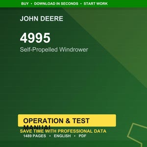 Teknisk manual för John Deere 4995 självgående strängläggare i PDF-format | Direkt nedladdning bild 1