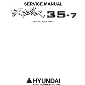 HYUNDAI R35-7 Crawler Excavator Service Manual | PDF | Instant Download image 1