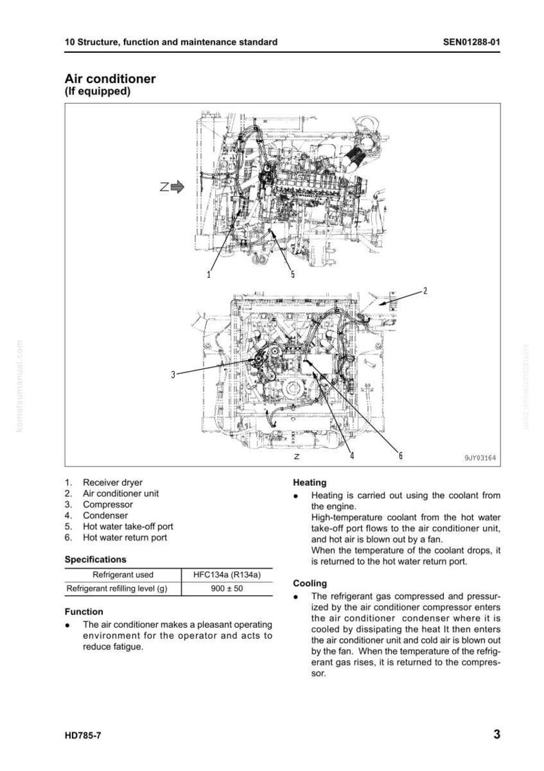 K&ouml;nnte beinhalten: Detaillierte Diagramm eines Klimaanlagensystems, das Komponenten wie Trockner, Kompressor und Kondensator zeigt. Enth&auml;lt K&auml;ltemittelspezifikationen und F&uuml;llst&auml;nde sowie eine Beschreibung der Funktion des Systems.