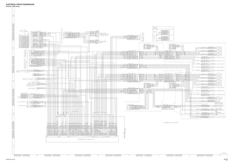 May include: A detailed black and white electrical circuit diagram. The diagram shows numerous lines, symbols, and text labels, illustrating the complex wiring of a system. The title "ELECTRICAL CIRCUIT DIAGRAM (A)" is visible at the top.