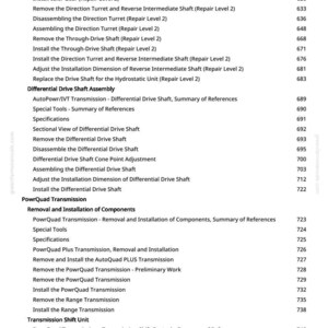 May include: A manual page detailing mechanical procedures, including "Idler Gear" and "Direction Turret" operations, alongside page numbers. The text is in black font on a white background.