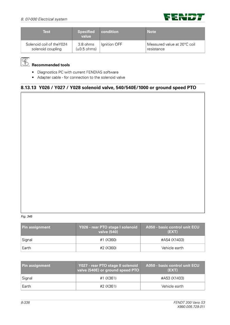 Manual de taller del tractor Fendt 200 Vario s3 en PDF / Servicio y reparación / Descarga instantánea imagen 10