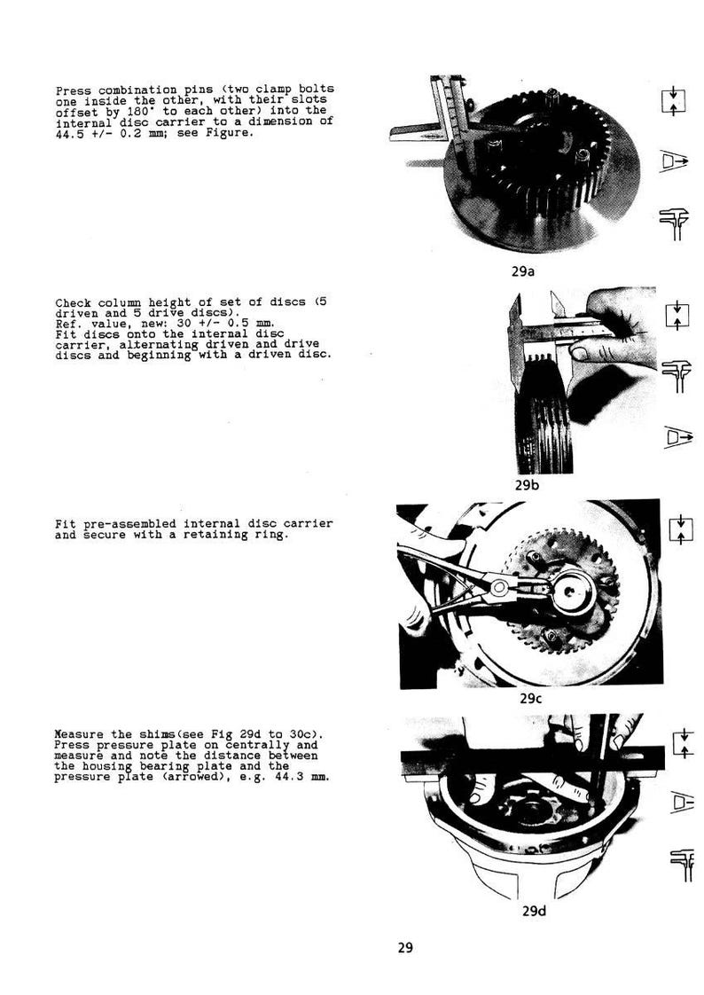 May include: Technical diagram with instructions for mechanical assembly. Includes close-up images of parts being measured with calipers and assembled with tools. Text instructions detail measurements in millimeters.