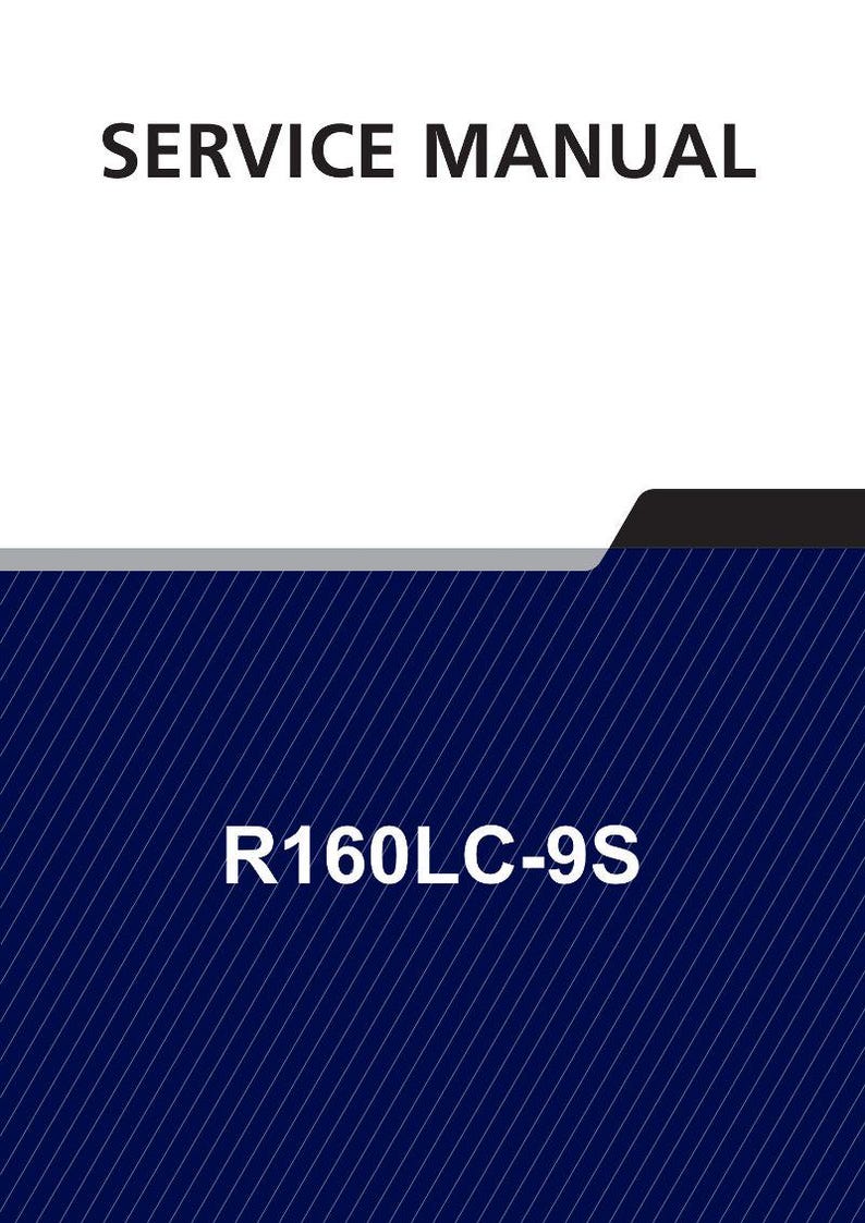 HYUNDAI R160LC-9S Crawler Excavator Service Manual | PDF | Instant Download image 1