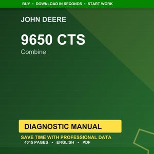 John Deere 9650 Cts skördetröska Diagnostikmanual PDF | Direktnedladdning bild 1