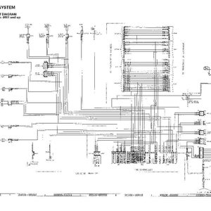 May include: A detailed electrical circuit diagram for the front drive system, labeled "HD325-6W: Serial No. 0001 and up." The diagram is a complex network of lines, symbols, and text, presented in black and white.