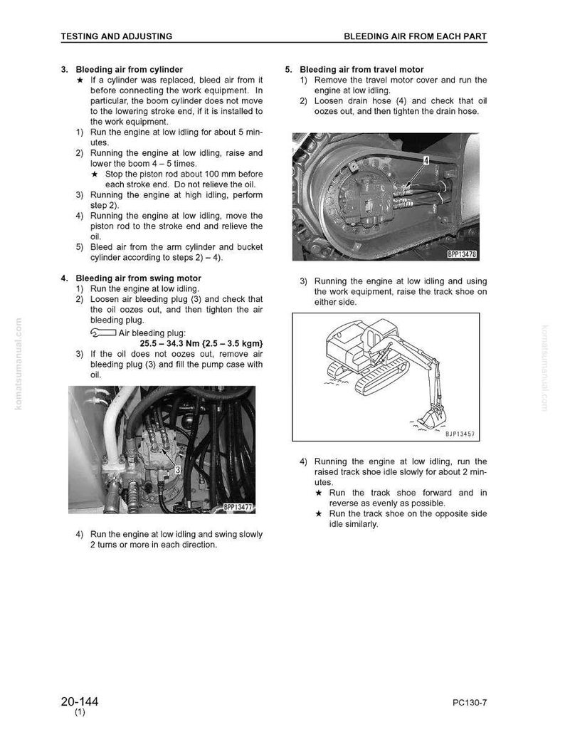 Komatsu PC130-7 hydraulisk grävmaskin servicemanual PDF bild 6