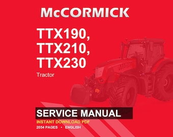 McCormick TTX 190-210-230 Iveco Tier 3 Tractor Service Manual Repair Workshop PDF