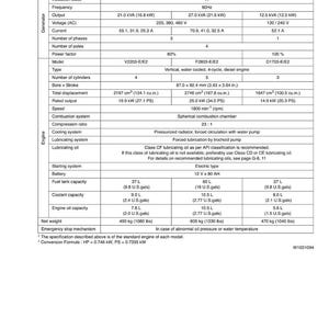 K&ouml;nnte beinhalten: Ein Datenblatt f&uuml;r die KJ-X60 Hz SERIE, WSM. Das Dokument enth&auml;lt technische Daten f&uuml;r drei Modelle: KJ-T210VX, KJ-T270FX und KJ-S130DX-USA, mit Angaben zu Generatorleistung, Motorspezifikationen und Kraftstoffkapazit&auml;ten.