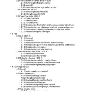 Manual de servicio para la cosechadora Massey Ferguson 7380 7382 Centora con nivelación automática (PDF) / Reparación de taller / Descarga instantánea imagen 3