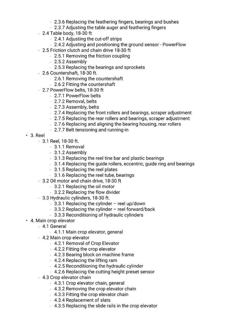 Manual de servicio para la cosechadora Massey Ferguson 7380 7382 Centora con nivelación automática (PDF) / Reparación de taller / Descarga instantánea imagen 3