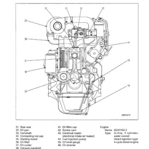 Puede incluir: Diagrama detallado de un motor, con componentes como el filtro de aceite y la bomba de inyecci&oacute;n. El texto incluye "ESTRUCTURA Y FUNCI&Oacute;N" y "ESTRUCTURA GENERAL".