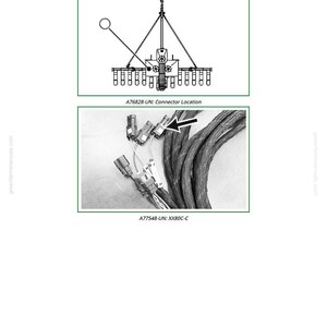 Puede incluir: Diagrama de un centro de interconexi&oacute;n con detalles de la ubicaci&oacute;n del conector. La imagen incluye un esquema y una fotograf&iacute;a de los componentes, etiquetados con texto para su identificaci&oacute;n. El texto incluye "XX80C-C" y "A76828-UN".