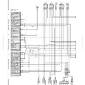 May include: A detailed electrical circuit diagram for a governor-pump controller, labeled as the G Circuit. The diagram includes connector locations, a fuse box, and various components like resistors and a starting switch. Text includes "Troubleshooting" and "Connector Location Chart".