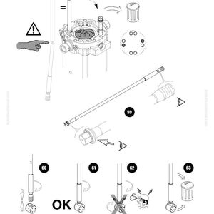 May include: An engineering diagram from Komatsu, featuring various mechanical components and assembly instructions. The image includes detailed illustrations of parts, arrows indicating assembly steps, and the Komatsu logo at the top.