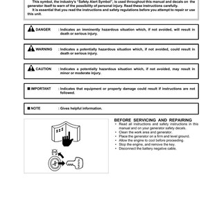 Kubota Diesel Generator J Series Workshop Manual | Instant PDF Download image 3