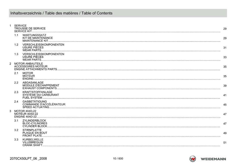 Instrukcja obsługi ładowarki kołowej Weidemann 2070Cx50lp tele 06 2008 w formacie PDF | Katalog ilustrowany | Pobierz natychmiast zdjęcie 11