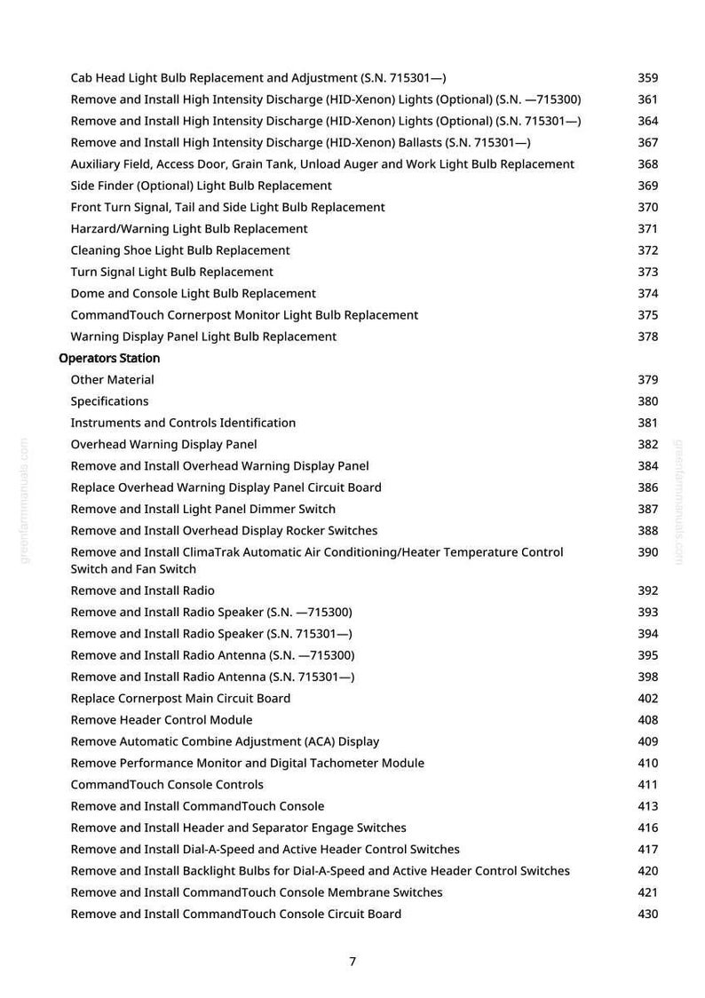 May include: A page from a manual with a list of vehicle maintenance procedures, including light bulb replacements, radio installation, and display panel adjustments. The text is in black font.