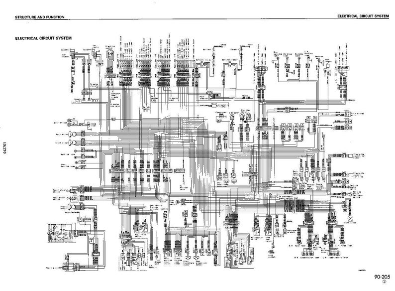 May include: A detailed diagram of an electrical circuit system, with numerous lines, symbols, and components. The diagram is labeled "Electrical Circuit System" and includes the text "Structure and Function" at the top. The image is in black and white.