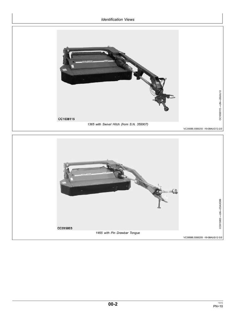 John Deere 1355, 1365, 1465 gräsklippare bruksanvisning PDF | Användarhandbok | Direkt nedladdning bild 8