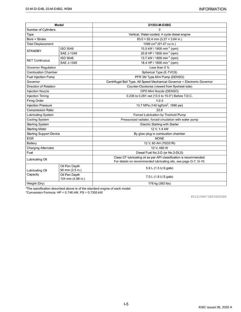 Kubota 03 M di e4b e4bg Diesel engine Workshop Manual PDF | Service Repair | Instant Download image 10