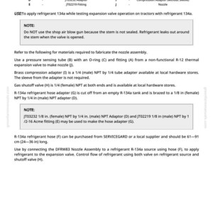 Peut inclure: Sch&eacute;ma des pi&egrave;ces pour le r&eacute;frig&eacute;rant 134a, incluant un tube de d&eacute;tection de pression, un joint torique et divers adaptateurs et tuyaux. Instructions et mesures en centim&egrave;tres (61-91 cm).