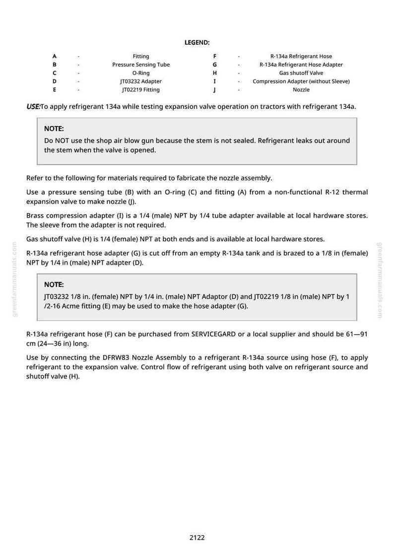 Peut inclure: Sch&eacute;ma des pi&egrave;ces pour le r&eacute;frig&eacute;rant 134a, incluant un tube de d&eacute;tection de pression, un joint torique et divers adaptateurs et tuyaux. Instructions et mesures en centim&egrave;tres (61-91 cm).