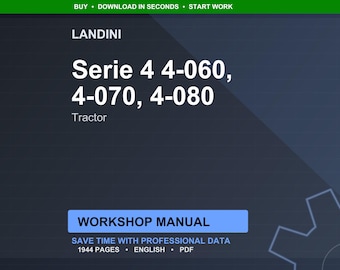Landini Serie 4 4-060, 4-070, 4-080 Tractor Workshop Manual PDF