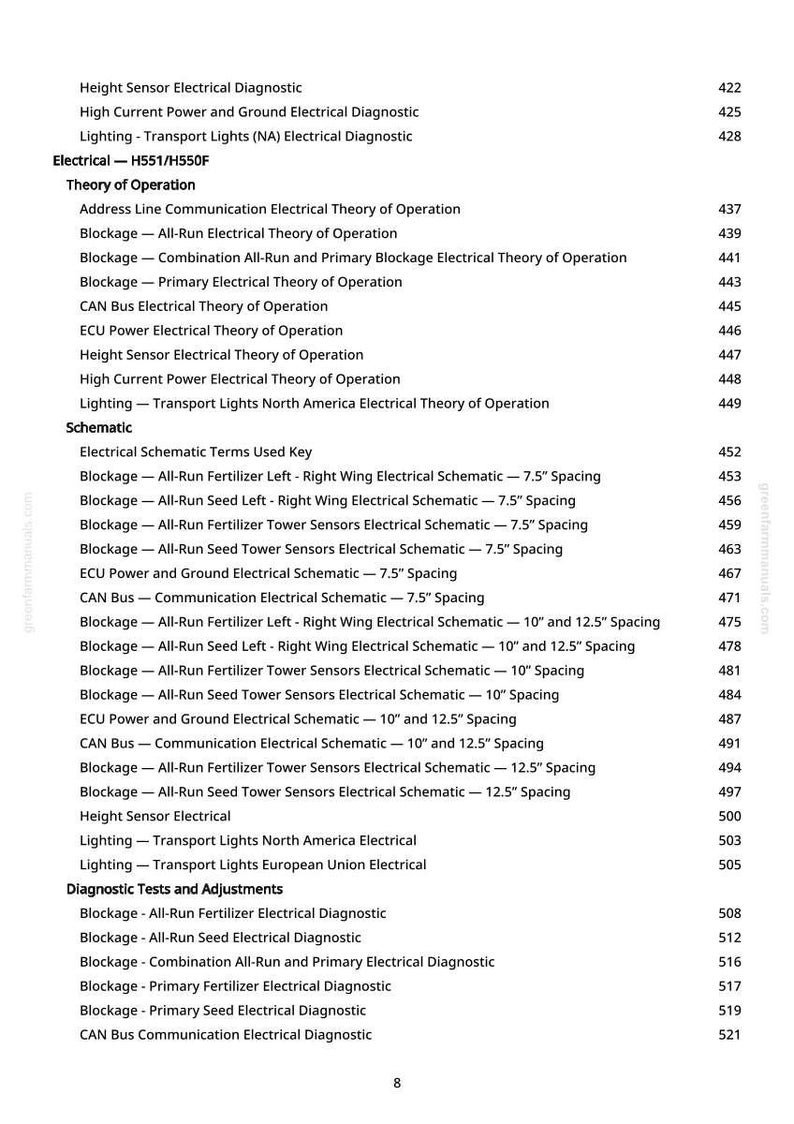 John Deere H560f, H550f, H540f, 1830, H550, H561, H541, 1835 Lufthackans Diagnostikmanual Pdf | Direkt Nedladdning bild 8