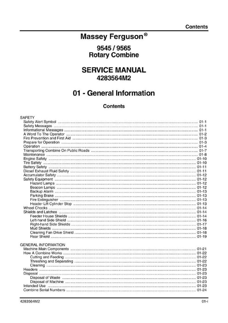 Massey ferguson 9545 9565 Rotary combine Service Manual PDF | Workshop Repair | Instant Download image 2
