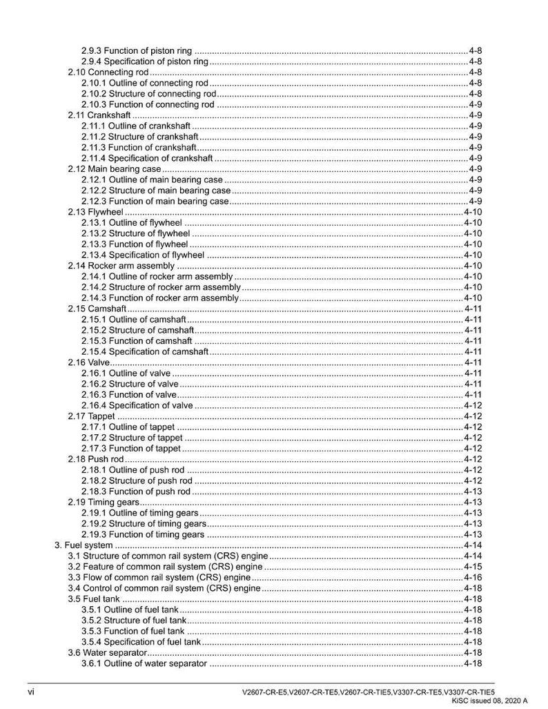 Kubota V2607 cr v3307 cr Engine Workshop Manual PDF | Service Repair | Instant Download image 8