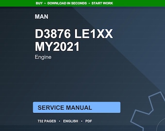Man D3876 le1xx my2021 Engine Service Manual PDF | Workshop Repair | Instant Download