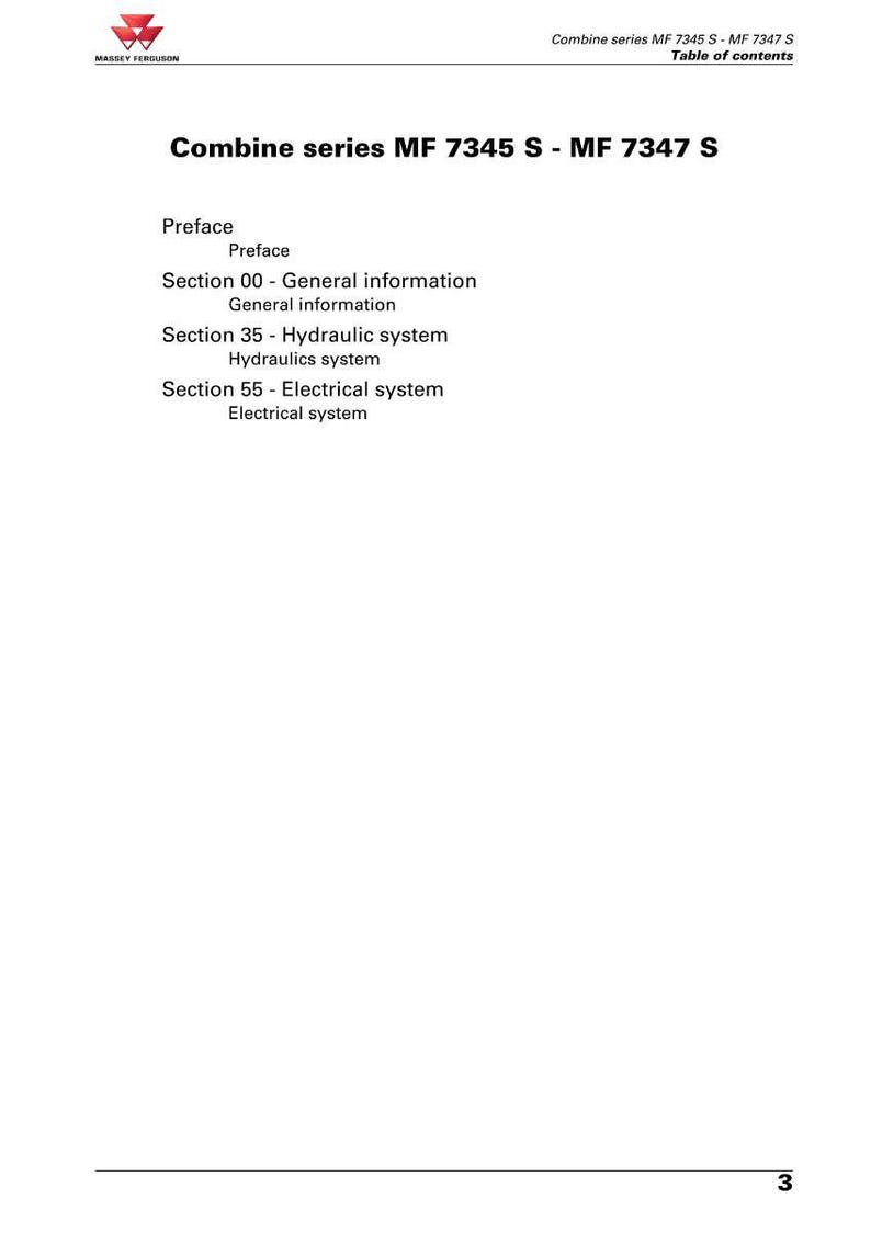Manual de servicio/reparación de taller para la cosechadora Massey Ferguson 7345 7347 S MCS Activa MY2015 (PDF/Descarga instantánea) imagen 9