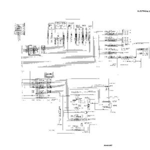 K&ouml;nnte beinhalten: Ein detailliertes elektrisches Schaltbild in Schwarzwei&szlig;, beschriftet mit "FOLDOUT 4 ELECTRICAL CIRCUIT DIAGRAM (1 OF 4)". Das Diagramm enth&auml;lt verschiedene Symbole, Linien und Text, wahrscheinlich f&uuml;r technische oder ingenieurtechnische Zwecke.