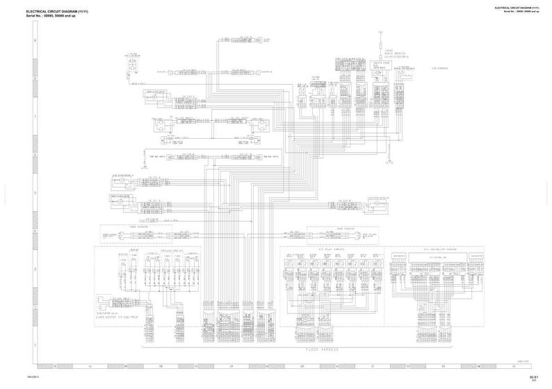 Może przedstawiać: Szczeg&oacute;łowy schemat obwodu elektrycznego, czarno-biały, z licznymi liniami, symbolami i etykietami tekstowymi. Diagram jest ilustracją techniczną, prawdopodobnie do zastosowań motoryzacyjnych lub przemysłowych.