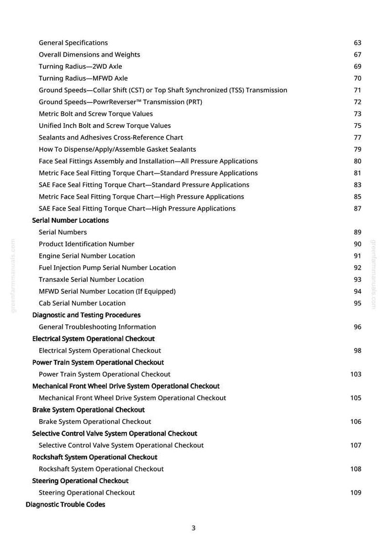 May include: A page from a manual with a list of specifications, including dimensions, torque values, and operational checklists. The text is in black font on a white background, with page numbers and section titles.
