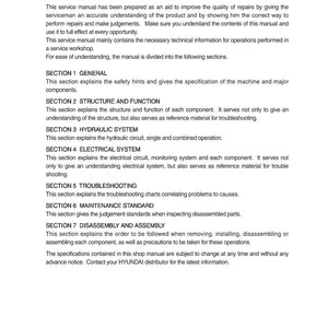 HYUNDAI R18-9AK Bandgrävmaskin Servicemanual | PDF | Direktnedladdning bild 1