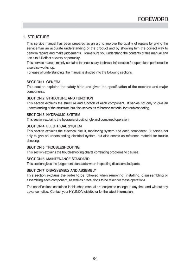 HYUNDAI R18-9AK Bandgrävmaskin Servicemanual | PDF | Direktnedladdning bild 1