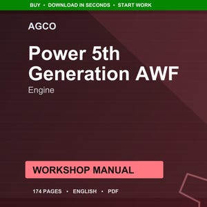 Manuale d'officina/riparazione/download immediato per il motore AWF di quinta generazione Agco Power in formato PDF. immagine 1
