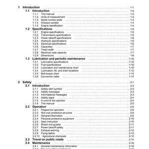 Op de afbeelding: Een gedetailleerde inhoudsopgave van een handleiding voor de modellen GC1705, GC1710, GC1715 en GC1720. Het document is ingedeeld in secties zoals inleiding, specificaties, veiligheid en onderhoud.