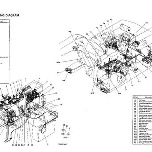 K&ouml;nnte beinhalten: Ein elektrischer Schaltplan mit detaillierten Schemata verschiedener Komponenten, darunter Relais, Schalter und Sensoren. Das Diagramm ist mit Nummern und Text beschriftet und bietet einen umfassenden &Uuml;berblick &uuml;ber das Layout des Systems.