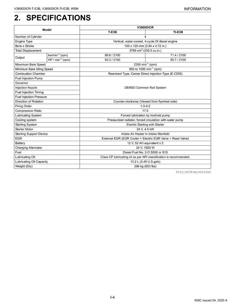 Kubota V3800dicr Dieselmotor Werkstatt-Handbuch PDF | Service Reparatur | Sofort Download Bild 9